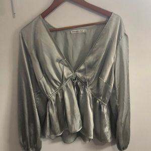 Abercrombie & Finch silky long sleeve crop top!